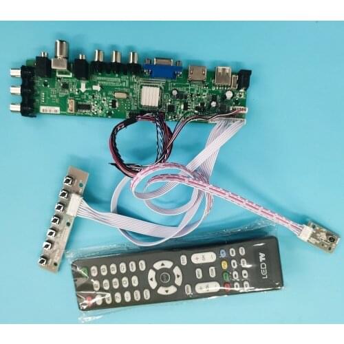 Kit For LP156WHB-TLB2/LP156WHB-TLD2 40pin 1366X768 Signal controller board TV LVDS USB AV VGA LED HDMI digital WLED DVB-T remote