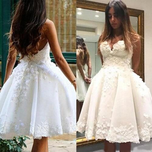 2019 New Sweet Open Back Short Homecoming Dresses Lace Appliques Sweetheart Knee Length Cocktail Prom Gowns 16 Girl Party Custom