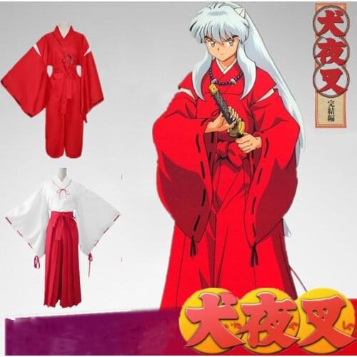 Inuyasha Cosplay Costume Kikyo Kimono Full Set Inuyasha Halloween Accessories