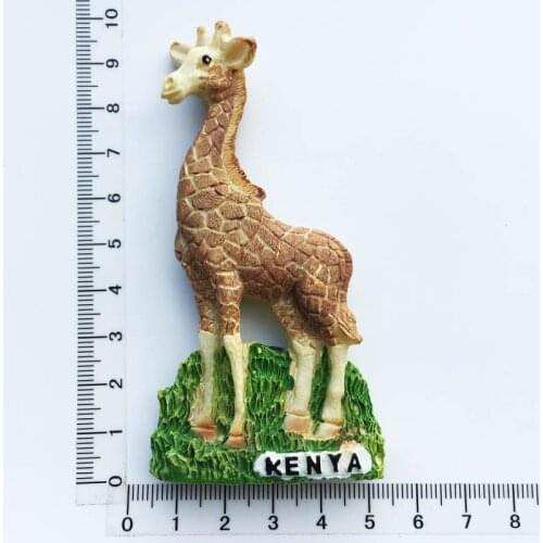 Africa Kenya creative tourism commemorative hand-painted crafts three-dimensional giraffe magnet refrigerator stickers gift