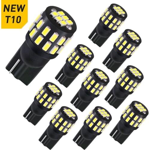 10x LED T10 W5W 194 168 Auto Lamp for Car Parking Light Clearance Dome Reading Interior Trunk Lamp 6000K WhiteSuper bright 12V