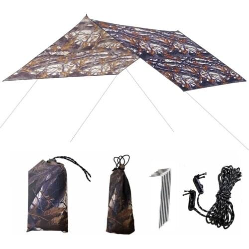 300*295CMCross-border Hot-selling Outdoor Camouflage Multifunctional Awning Waterproof SunscreenBeach Cool Rodless Sunshade Tent