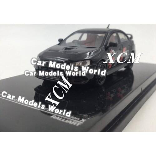 Diecast Car Model Tarmac Car Model for Lancer EVO X Evolution RALLIART (Black) 1:64