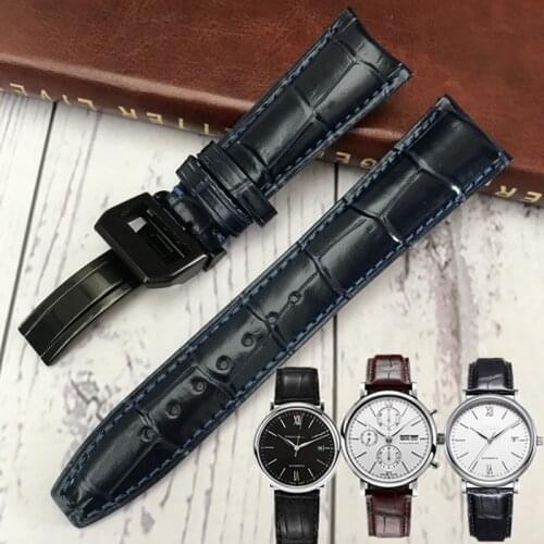 Elbow leather watch strap for Portugal Portuguese 7 day chain Singapore 7IW500705 IWC500704 22 watch band