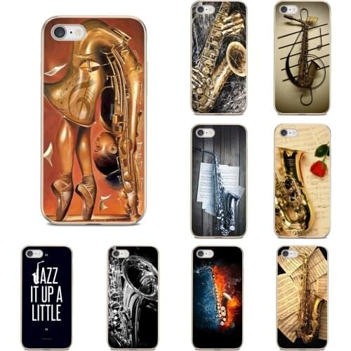 Saxophone Jazz Music Series For BQ Aquaris U U2 Lite C V Plus X X2 Pro X5 E4.5 E5 4G M4.5 M 2017 Soft Transparent Shell Covers