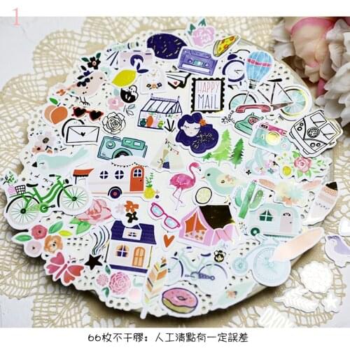 66pcs 1 series Stickers Scrapbooking Happy Planner/Card Making/Journaling Project P1