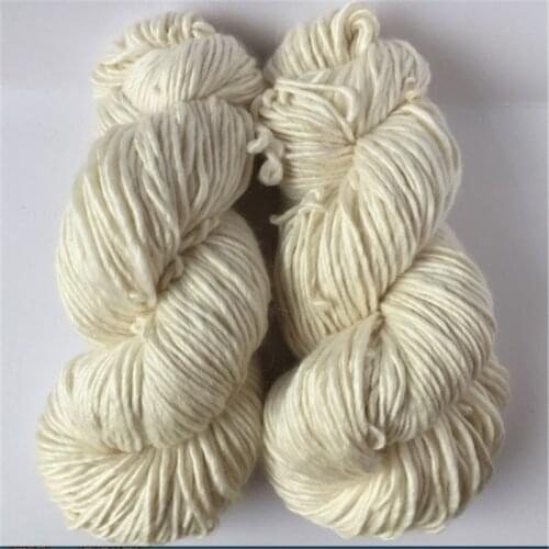 Free shiping 1kg/lot Hank Silk Merino Icelandic Yarn Undyed Natural Yarn Hand Knitting 50% Silk 50% Merino For Sweater Scarf