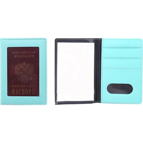 Pu Leather Holder Credit Card Holder Russian Passport Cover Business Case Fashion Designer Passport