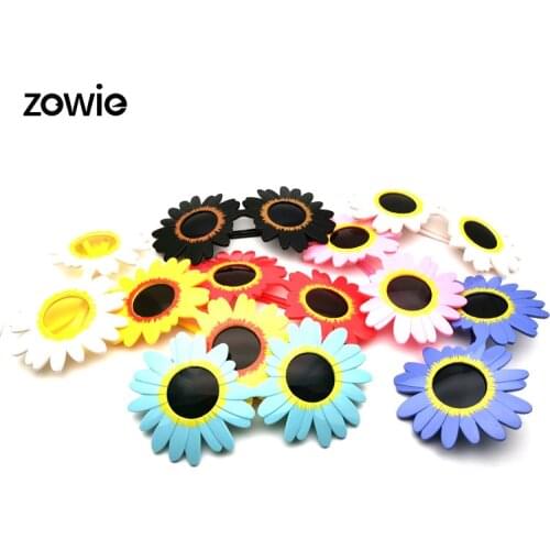 New Fashion Personality White Daisy Flower Glasses Women Funny Party Supplies Decoration Eyewears Female Sun Flowers Sunglasses