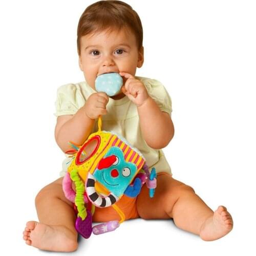 Bedside cart rattle pendant baby educational Perception Training Multi-function plush Building Block Early Baby Educational Toys