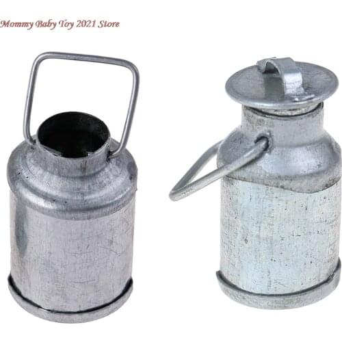 Lifelike Miniature Enthusiasts Hobbyists Dollhouse Miniature Milk Jug Water Bottle With Lid Model Pretend Play Furniture Toy