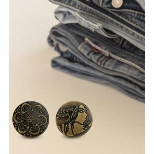 Adjustable Instant Buttons No Sew Metal Jean Buttons for Pants 2021 NEW