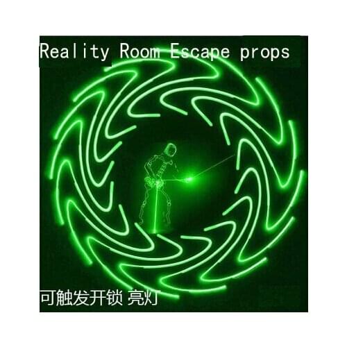 Real-Life Room Escape Game props 4pcs light-sensitive receivers Lighting putter Sound authorities Light at the same time unlock