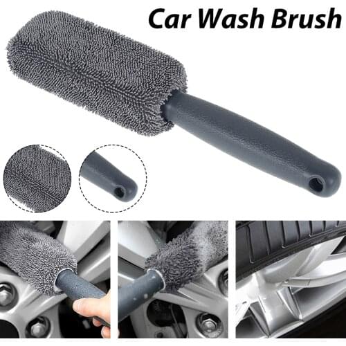 Car Wheel Rim Wash Cleaning Brush Microfiber Tire Duster Cleaner Vehicle Tire Washing Tool Auto Care Detailing Washing Brush