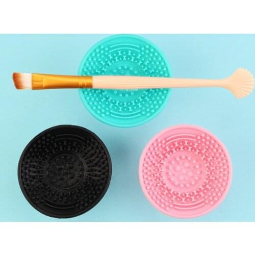 Foundation Makeup Brush Scrubber Board Silicone Makeup Brush Cleaner Pad Make Up Washing Brush Gel Cleaning Mat Hand Tool