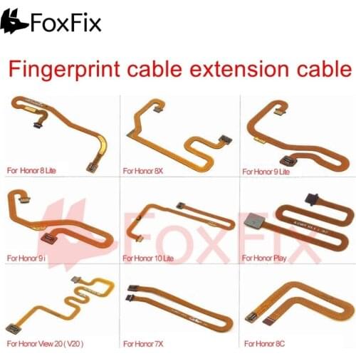 For Huawei Honor 8 Lite 8X 9 Lite 10 Lite Play VIEW 20 V20 7X 8C Fingerprint Cable Extension Cable Fingerprint Sensor Flex Cable
