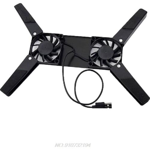 Folding USB Dual Fan Cooler Rotatable Cooling Pad Stand For PC Computer Laptop Notebook Macbook N16 20 Dropshipping