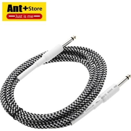 For guitar bass instruments, high quality guitar line 6.6 ft / 2 m 6.35 mm mono male to 6.35 mm mono male cable