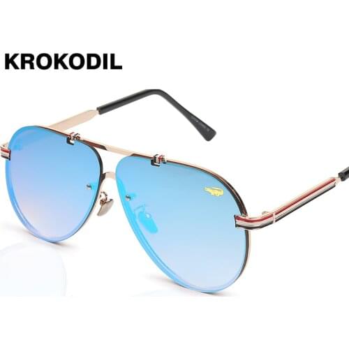 KROKODIL Retro Unisex Sunglasses Men Wom Fashion Sunglasses Luxury Brand Designer For Female Shades Ladies Sun Glasses Oculos