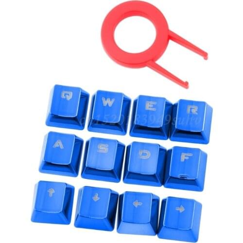 12-Key Pbt Keycaps Gold-Plated Metal Personality Light Transmission Gaming Mechanical Keyboard Keycaps Universal Purpose Q81E