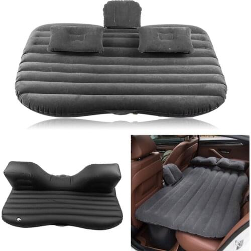 Oversea Car Inflatable Bed Back Seat Mattress Airbed for Rest Sleep Travel Camping Black/Gray Car Accessories
