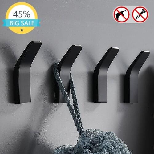 1PC Hook Single Towel Hook for Bathroom Kitchen Garage Square Style Robe Hook Coat Hook Hat Hook, Self Adhesive