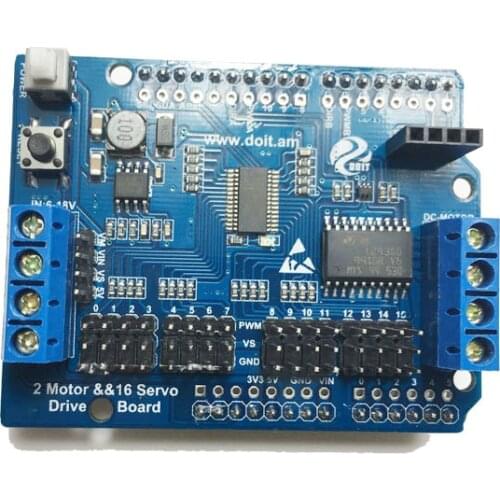 2-Way Motor & 16-Way Servo Shield Board Compatible with Arduino for Robot Arm diy RC Toy Diy RC Toy Kit