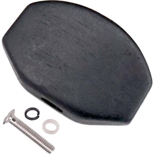 6 Pieces Ebony Wood Knobs Caps for Acoustic Guitar Tuning Pegs