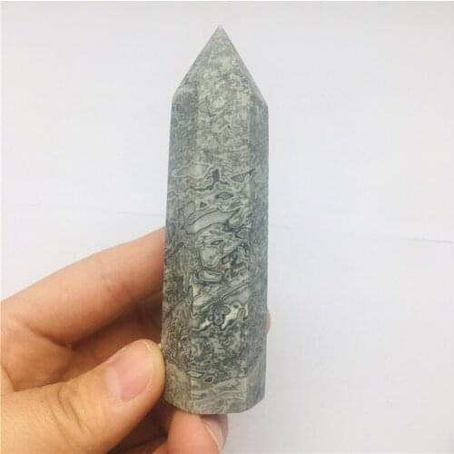 8-9cm Natural Picasso stone crystal crystal rod point healing 1pc