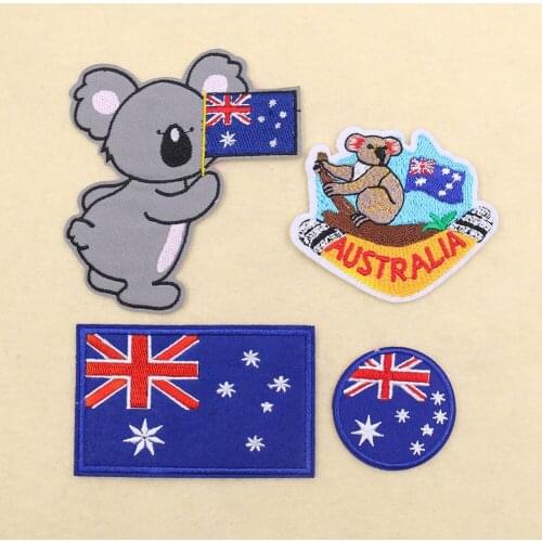 Australia Flag Koala Embroidery Badge Patch Military Tactical Paste Patch Military Fan Personality Outdoor Clothing Accessory Pa