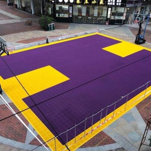 Beable Super PP Material Sports Flooring Tile For Outdoor Basketball Court Flooring