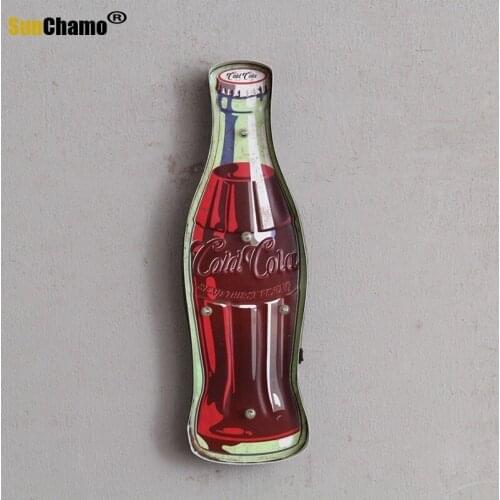Cola styling retro rock heavy metal wrought iron LED lights murals bar cafe decoration