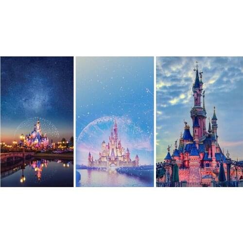 Disney 5D Landscape Diamond Painting Disney Castle DIY Cross Stitch Paste Diamond Mosaic Pattern Decorative Painting Hot Sale