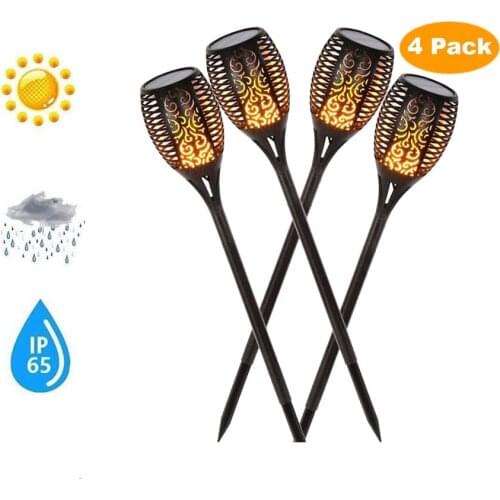 Solar powered 33 LEDs Lawn Dancing flame Torch Lights radar led lamp Garden Lamp lantern camp street waterproof Flame Lamp Flick