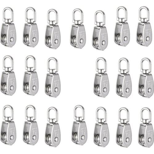 GTBL Crane Pulley Block M15 Lifting Crane Swivel Hook single Pulley Block Hanging Wire Towing Wheel 10Pcs