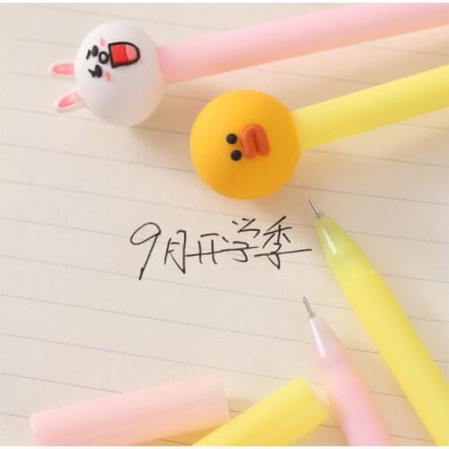 1 Pcs Korean Stationery Little Fresh Cute Cartoon Super Cute Rabbit Pen Neutral Pen Creative Water Pen Signature
