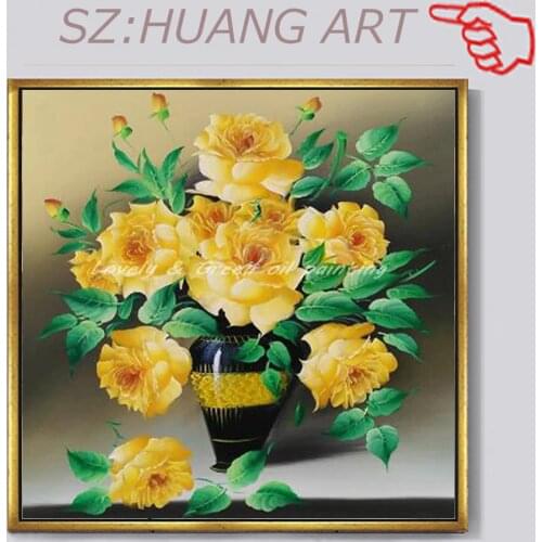 Frameless Paintings Hand Painted Purple Flowers Oil Painting On Canvas Art Picture For Living Room Wall Decoration