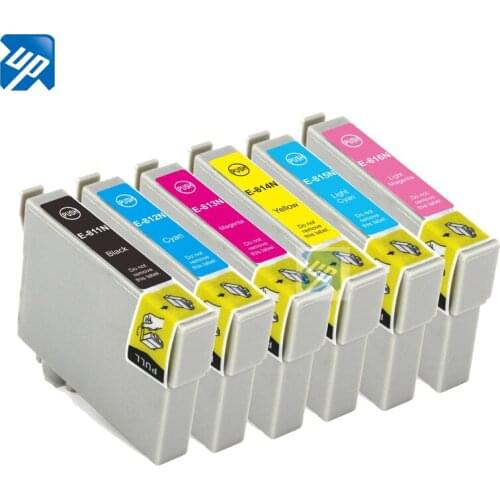 6 x 81N T0811 Compatible ink cartridge for EPSON R270,R290,R295,R390,RX590,RX610,RX690,RX695 printer