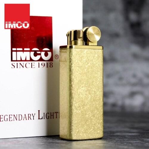 IMCO Retro Pure Copper Kerosene Lighter Flint Grinding Wheel Inflatable Cigarette Cigar Lighter Smoking Accessories Encendedores