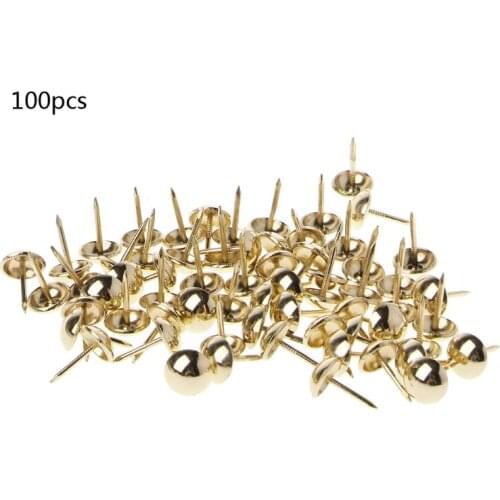 100PCS 11x17mm Bronze Tacks Antique Decorative Jewelry Gift Box Push Pin Door Nail For Fasteners Hardware