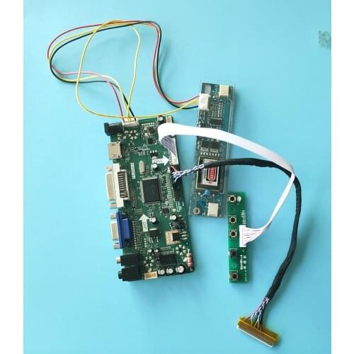 Kit for M185XW01 V1 M185XW01 V Controller Board 30pin 2 lamps 1366X768 moitor HDMI-compatible+DVI+VGA LCD Audio driver 18.5"