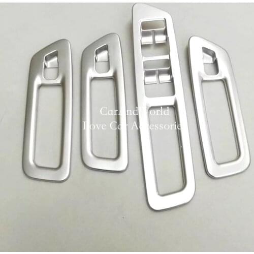 For Geely Atlas Emgrand NL-3 LHD 2016-2020 ABS Chrome Door Window Glass Lift Switch Cover Armrest Frame Trims ​Car Accessories