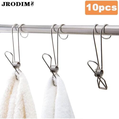 Stainless Steel Hooks Clips Multipurpose Hook Clothing Pants Underwear Socks Clip Photo Towel Hooks Holder Home Storage Hook