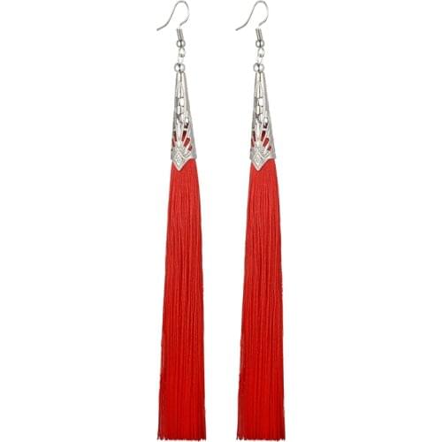 LOVBEAFAS Long Tassel Earrings For Women 2020 Fashion Jewelry Boho Drop Fringe Vintage Statement Bohemian Earrings Pendientes