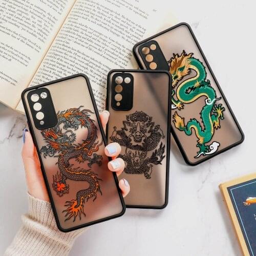 Matte Shockproof Armor Case For Huawei P30 Pro P40 Lite P50 Mate 30 40 Dragon Phone Bumper Nova 5T 5i 6 7 SE 7i 5Z Clear Cover