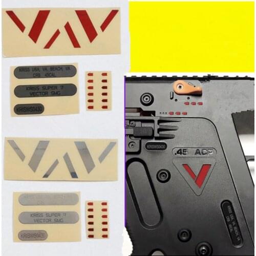 LH Vector Gen.2 Body Red Silver V + Silver Black Numbering + Red Speed Machine Metal Sticker