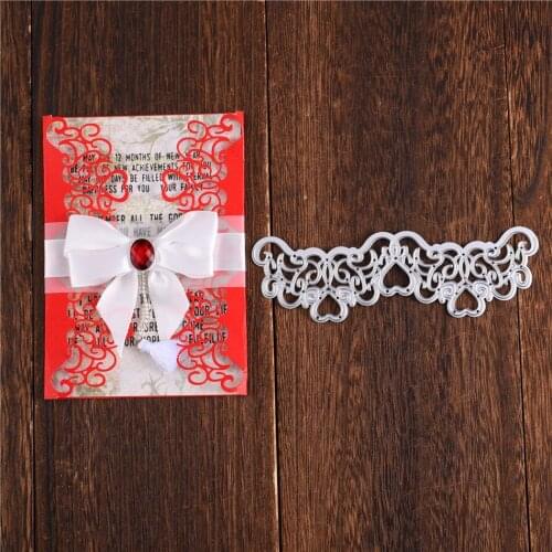 YaMinSanNiO Heart Lace Border Frame Metal Cutting Dies Craft Dies Scrapbooking Album Card Making Embossing Stencil Die Cut Decor
