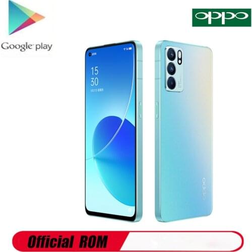 New Oppo Reno 6 5G Cell Phone Fingerprint 64.0MP+32.0MP 6.43" 90HZ Screen Dimensity 900 65W Fast Charger Dual Sim Face ID OTA