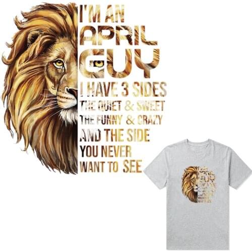 Cool Lions Iron On Transfers Heat Press Appliqued Washable Iron On Patch Diy Garment Custom Patch Animal Decor