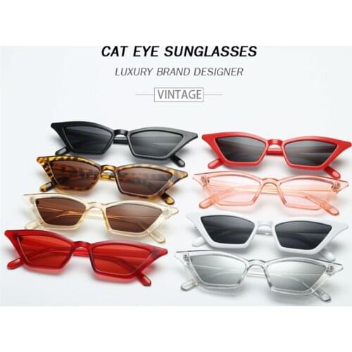 New Trend Small Frame Sunglasses Transparent Ocean Piece Cat Eye Sunglasses Fashion Street Sunglasses car accessories High-end